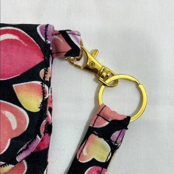 Handmade Colorful Heart Pattern Change Purse with Wristlet - Picture 3 of 8